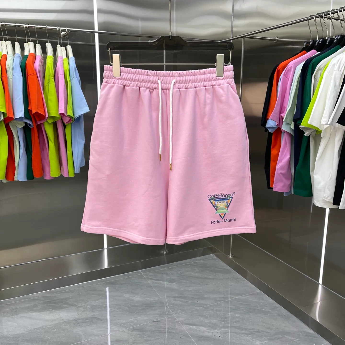 CASABLANCA Logo Factory ：Black White Royal Blue Pink Light Blue Sizes：S M L XL XXL